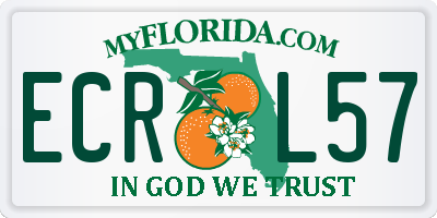 FL license plate ECRL57