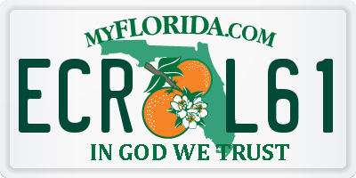 FL license plate ECRL61