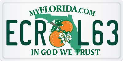 FL license plate ECRL63