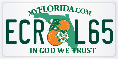 FL license plate ECRL65