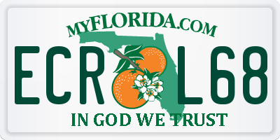 FL license plate ECRL68