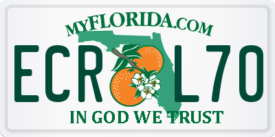 FL license plate ECRL70