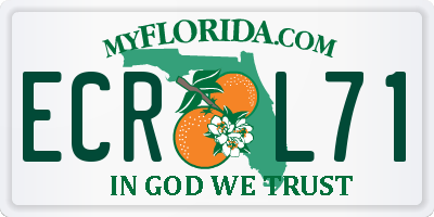 FL license plate ECRL71