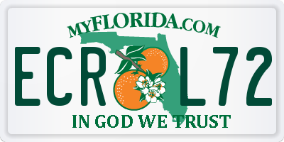 FL license plate ECRL72