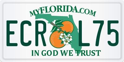 FL license plate ECRL75