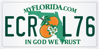 FL license plate ECRL76