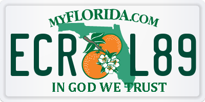 FL license plate ECRL89