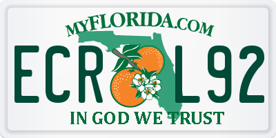 FL license plate ECRL92