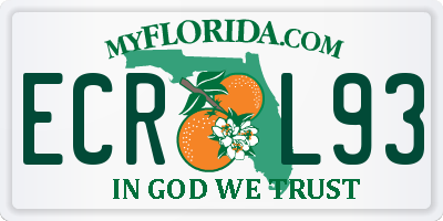 FL license plate ECRL93