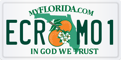 FL license plate ECRM01