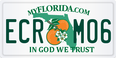 FL license plate ECRM06