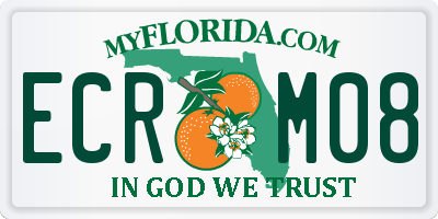 FL license plate ECRM08