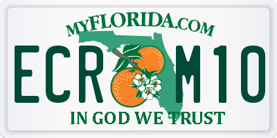 FL license plate ECRM10
