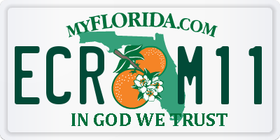 FL license plate ECRM11