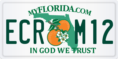 FL license plate ECRM12