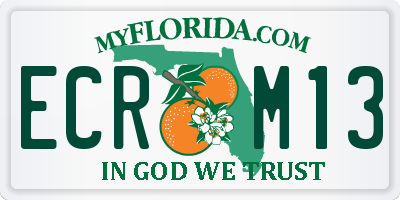 FL license plate ECRM13