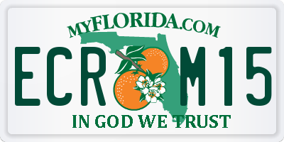 FL license plate ECRM15