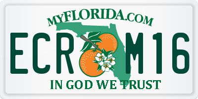 FL license plate ECRM16