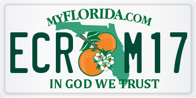 FL license plate ECRM17