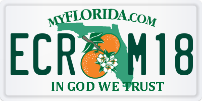 FL license plate ECRM18