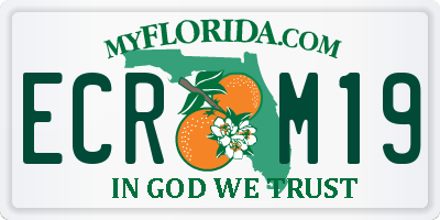 FL license plate ECRM19