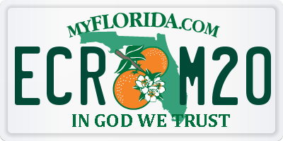 FL license plate ECRM20