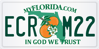 FL license plate ECRM22