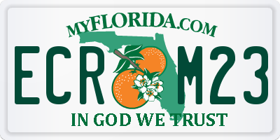 FL license plate ECRM23