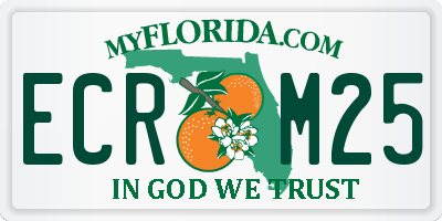 FL license plate ECRM25
