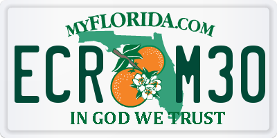 FL license plate ECRM30