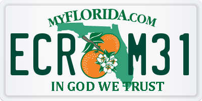 FL license plate ECRM31