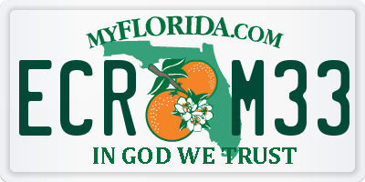 FL license plate ECRM33