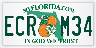FL license plate ECRM34