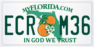 FL license plate ECRM36