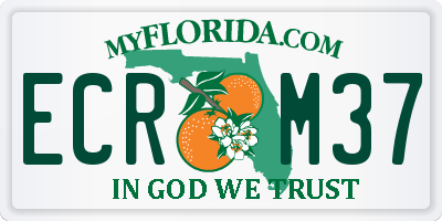 FL license plate ECRM37