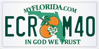 FL license plate ECRM40
