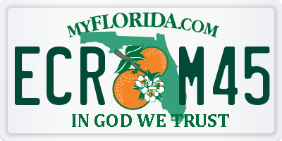 FL license plate ECRM45