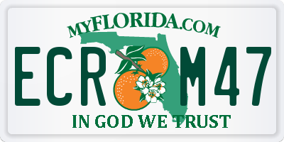 FL license plate ECRM47