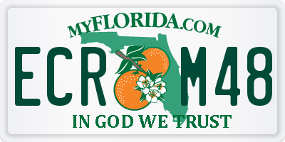 FL license plate ECRM48