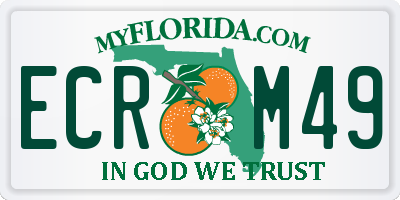FL license plate ECRM49