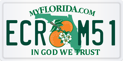 FL license plate ECRM51