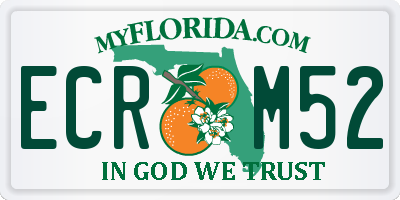 FL license plate ECRM52