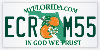 FL license plate ECRM55