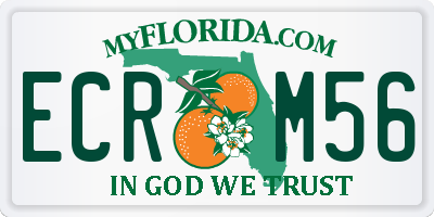 FL license plate ECRM56