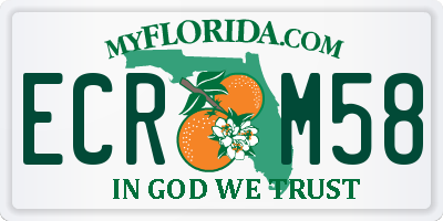 FL license plate ECRM58