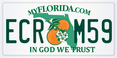 FL license plate ECRM59