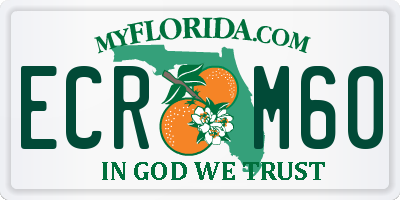 FL license plate ECRM60
