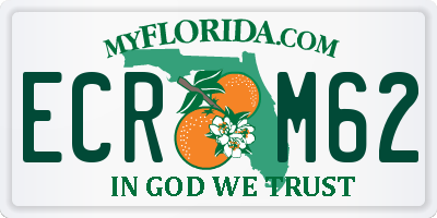 FL license plate ECRM62