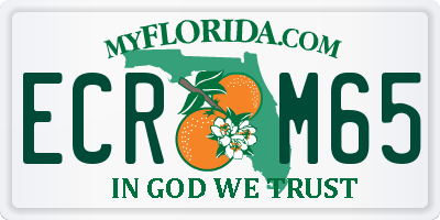 FL license plate ECRM65