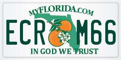 FL license plate ECRM66